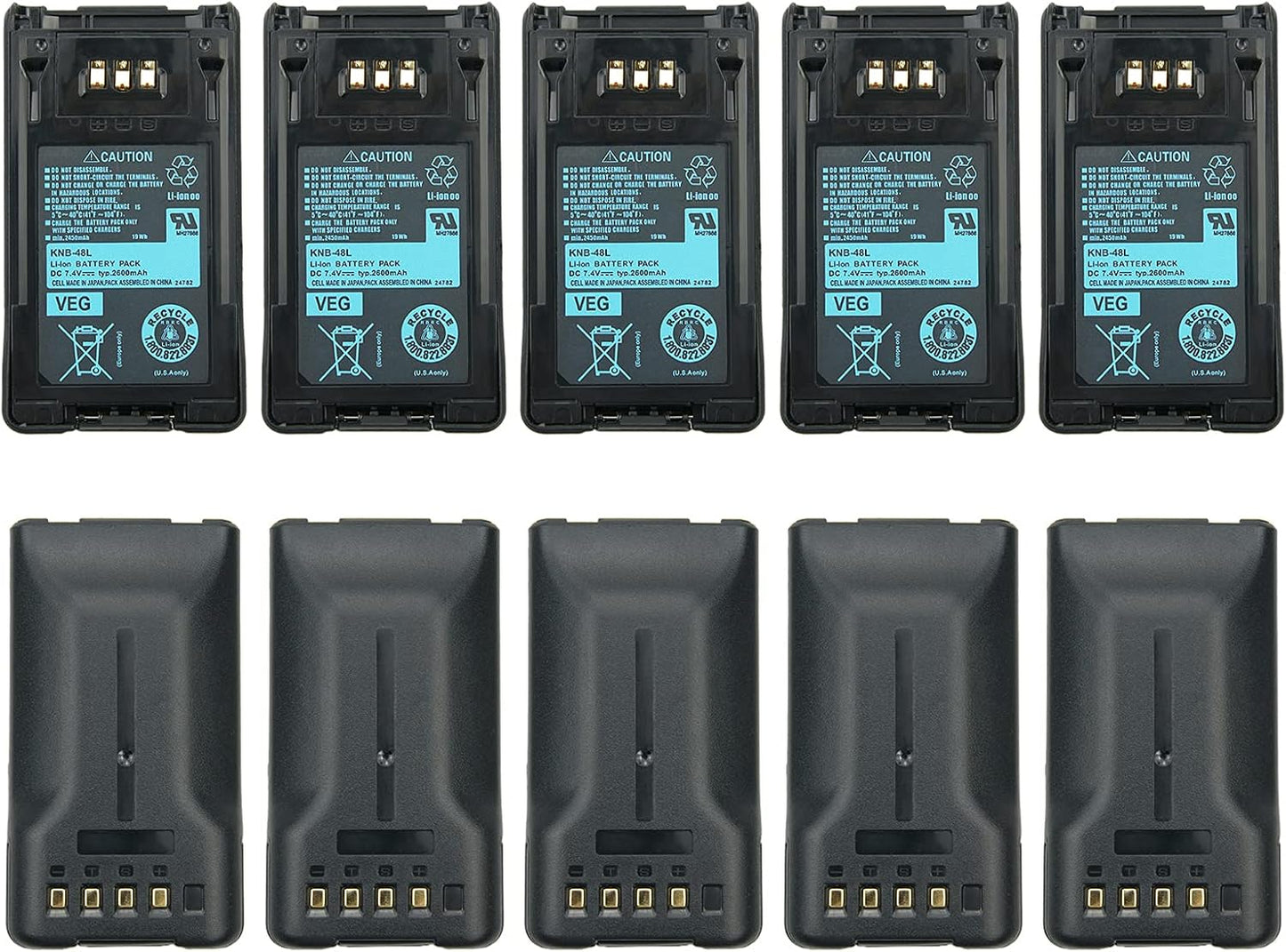 10 Pcs KNB-47L KNB-48L Replacement Battery for Kenwood Radios