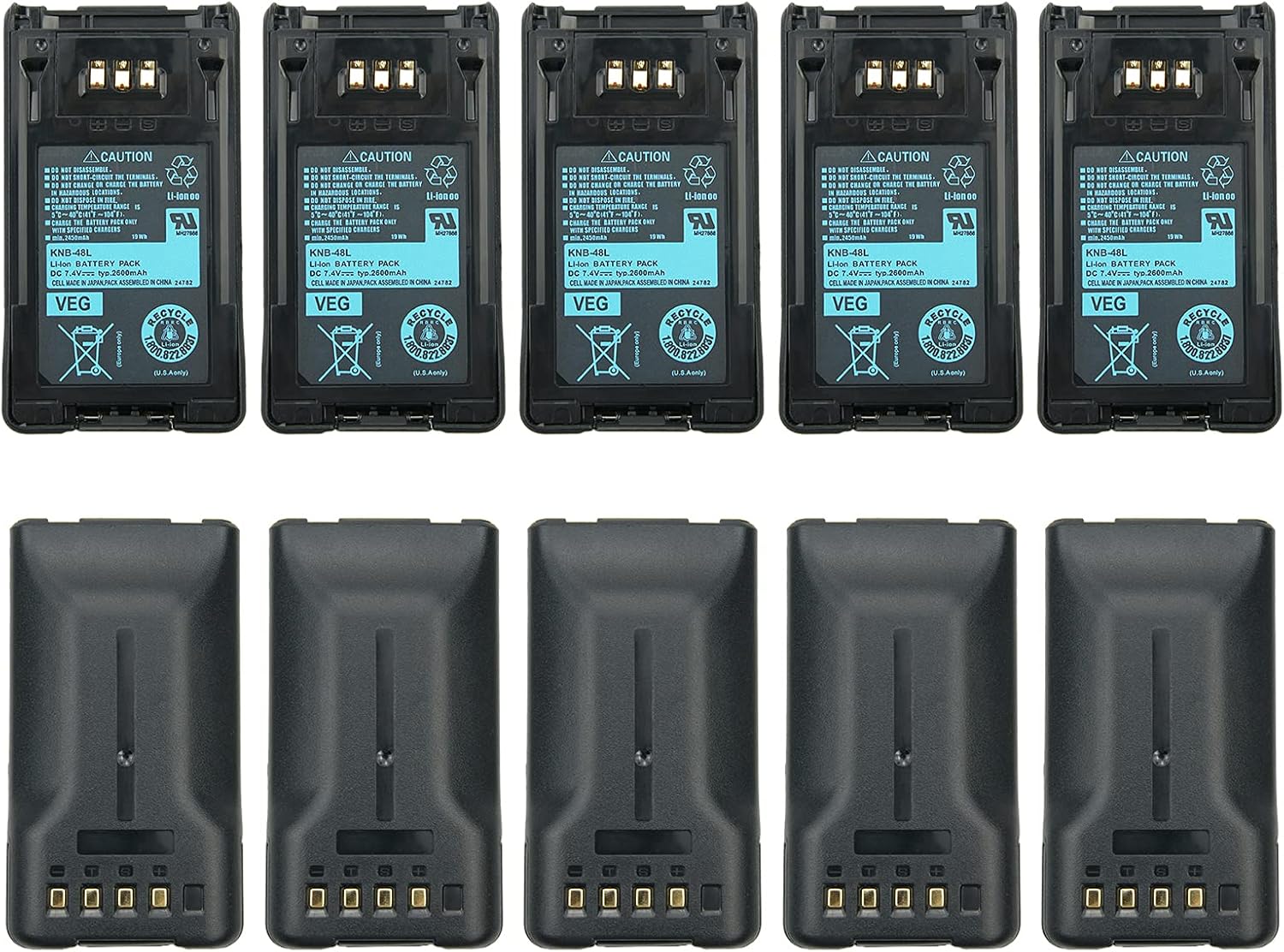 10 Pcs KNB-47L KNB-48L Replacement Battery for Kenwood Radios