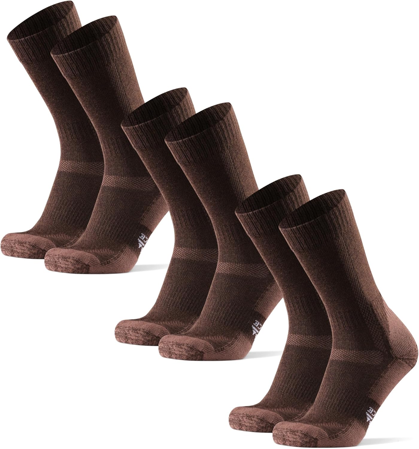 Merino Wool Hiking Crew Socks for Men & Women - 3 Pairs