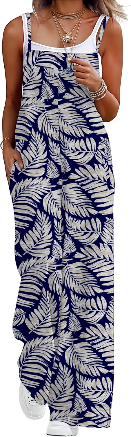 Lepunuo Womens Casual Loose Jumpsuits for Summer Fun