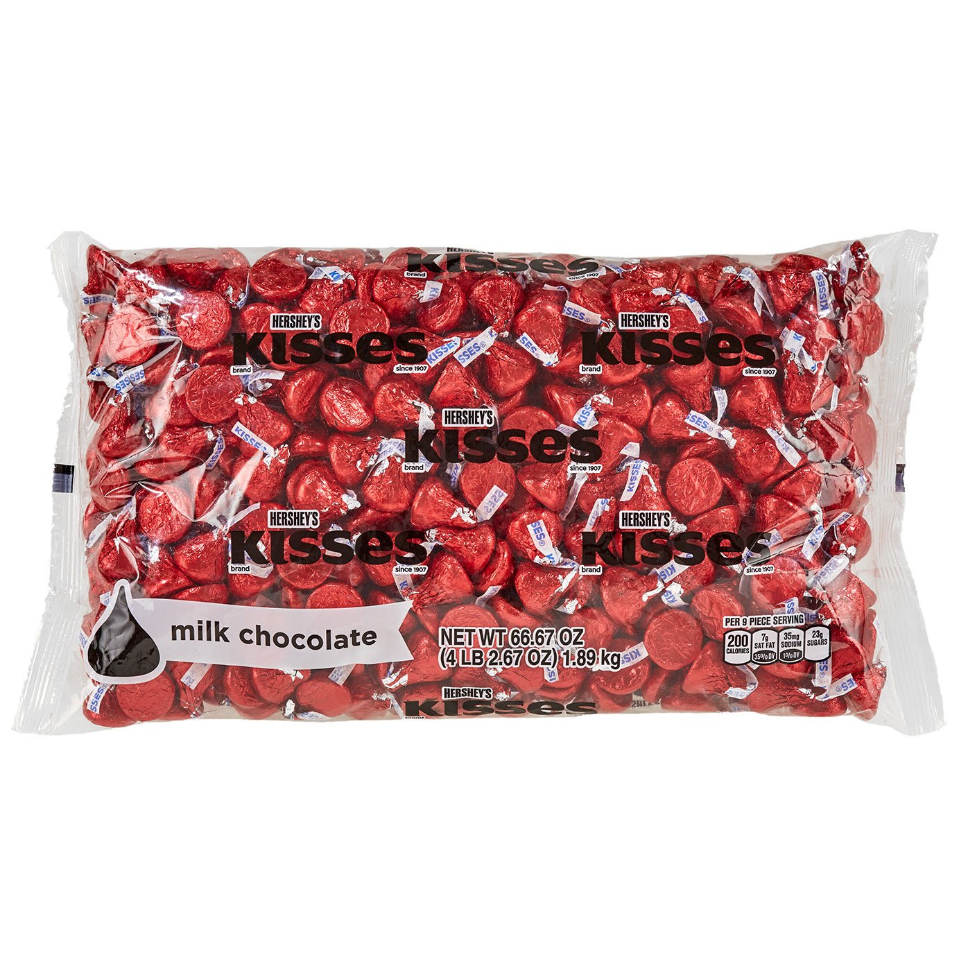 HERSHEY'S KISSES Milk Chocolate Candy Bulk Bag for Sweet Treats