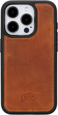 BLACKBROOK Premium Snap-On Case for iPhone 15 Pro (6.1) - Golden Brown