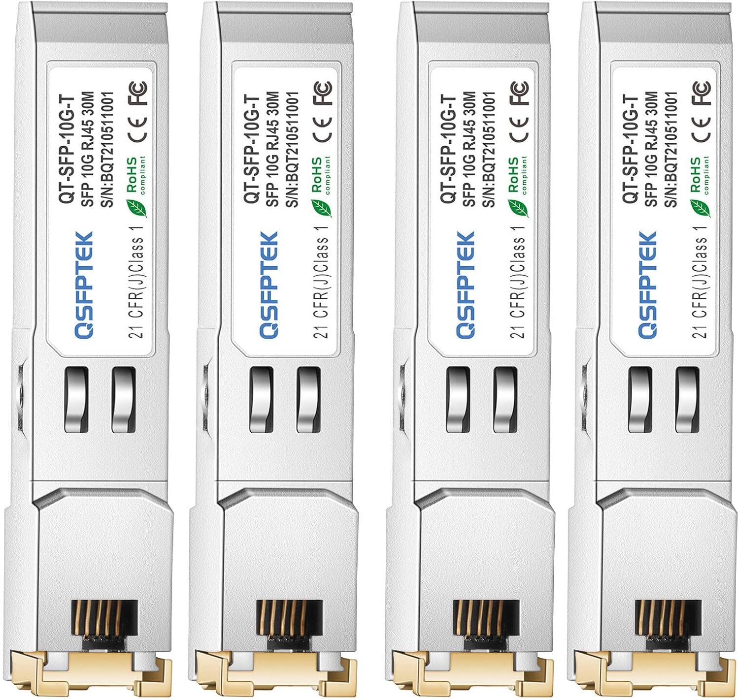 SFP RJ45 Copper Module for Gigabit Networking - 4Pack