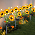 Solar Garden Lights Outdoor 4 Pack - Sunflower Firefly Solar Path