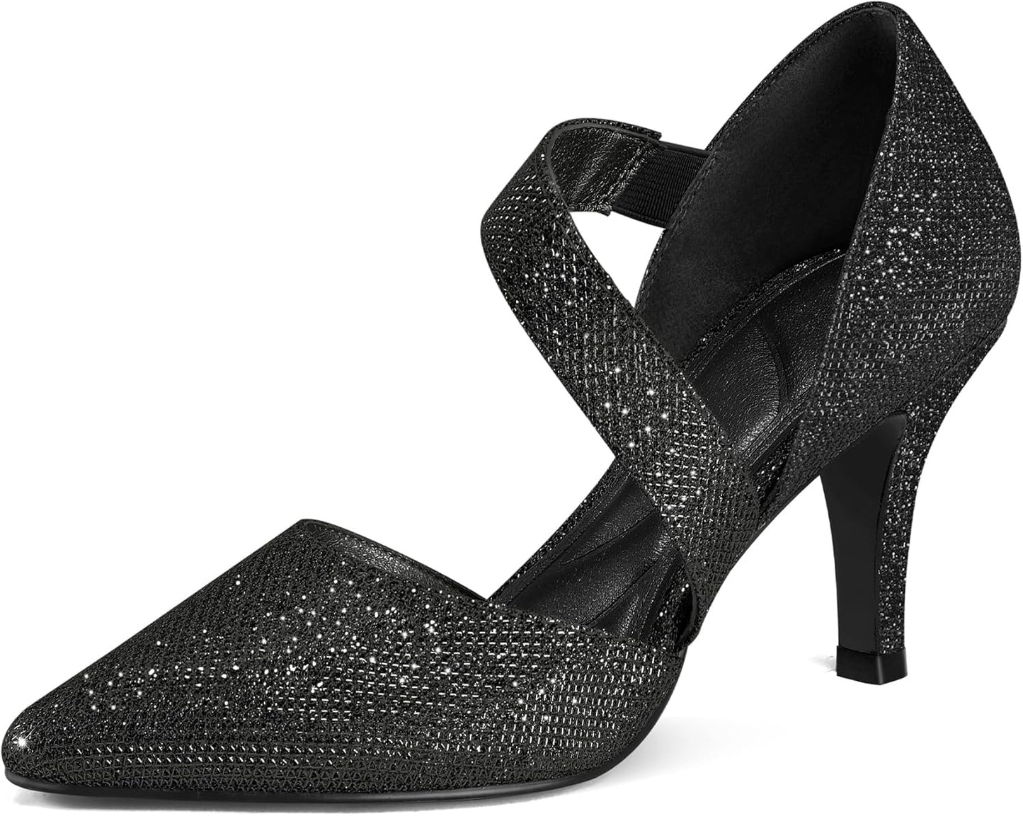 mysoft Women's Pointed Toe Low Stiletto Heel Dress Pumps Shoes