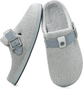 Women's Men's Fuzzy Slippers with Adjustable Buckle - Orthotic Arch