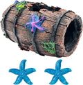 GSD Star-Fish Broken Barrel Aquarium Decor Set - Hide & Play