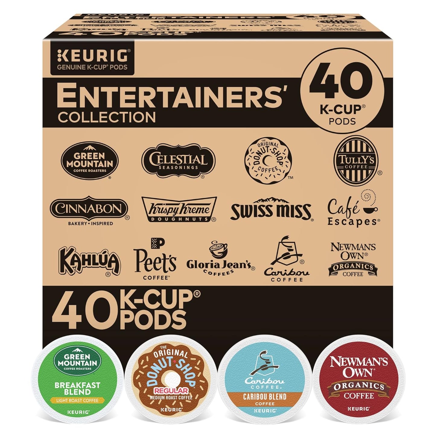Keurig Entertainers' Variety Pack, 40 Single-Serve Pods