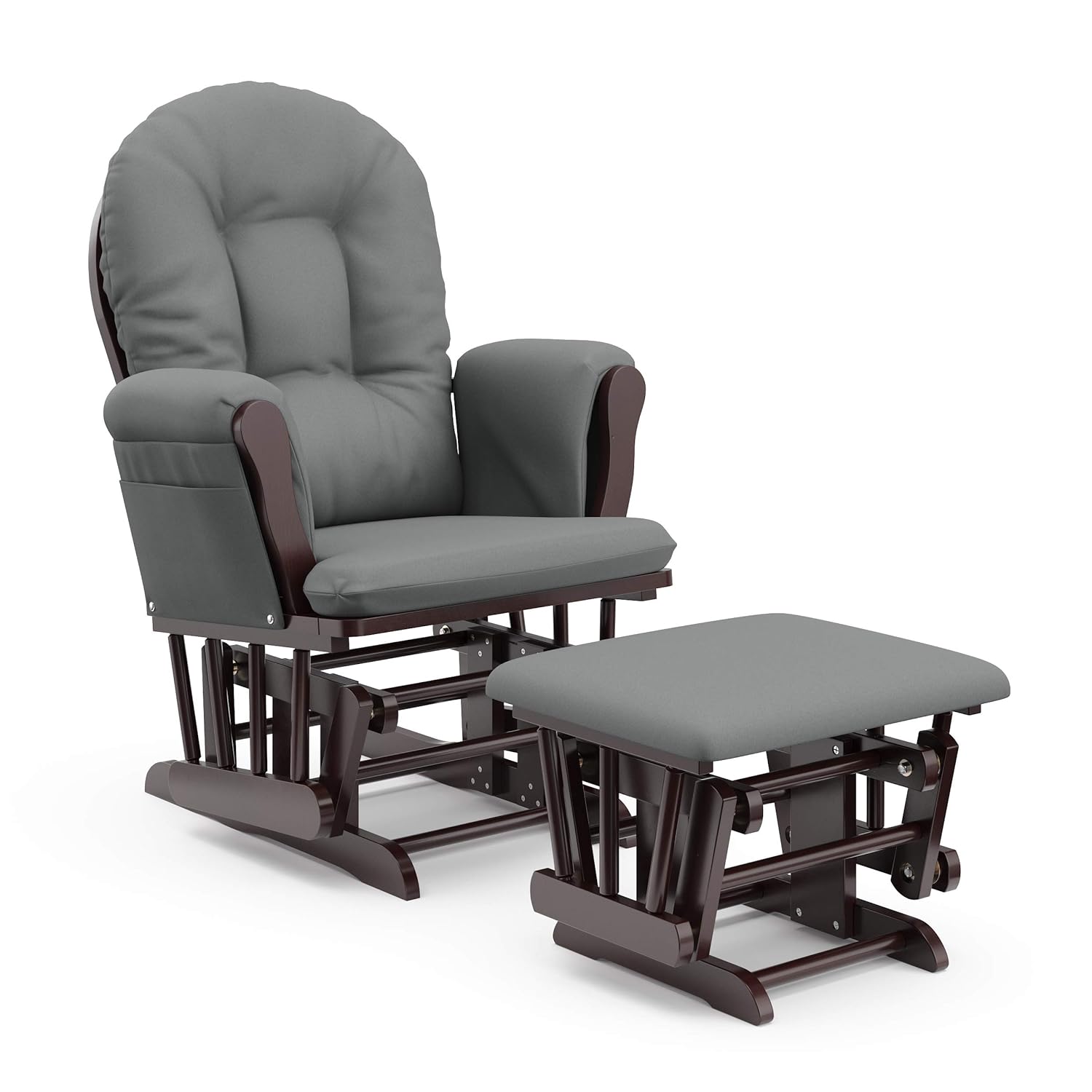 Storkcraft Premium Hoop Glider & Ottoman for Nursery Comfort