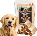 Premium Beef Cheek Rolls for Dogs 5-7 in - Long-Lasting Peanut Butter