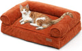 Cozy Corduroy Dog Couch Bed for Cats and Small Dogs, 28in
