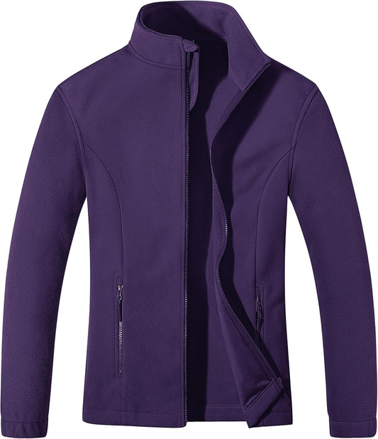 MAGCOMSEN Women's Fleece Jacket Zip Up Coat for Winter Wear