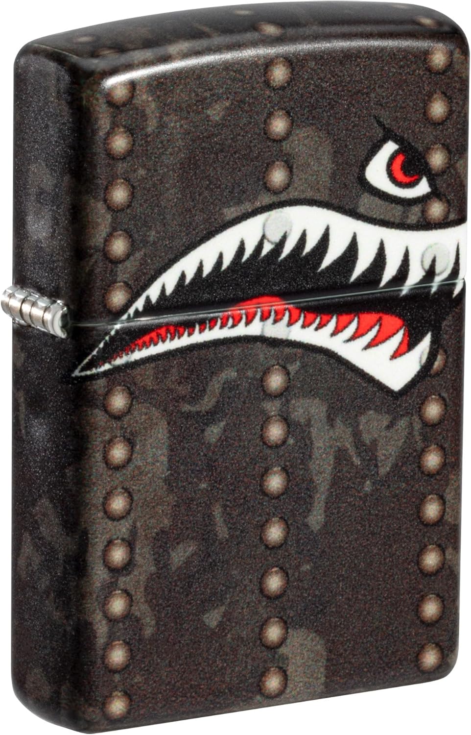 Zippo Lighter Fighter Plane Nose Art with Shark Teeth Design