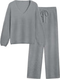 Womens Two Piece Outfits Sweater Sets Fuzzy Fleece Loungewear Matching