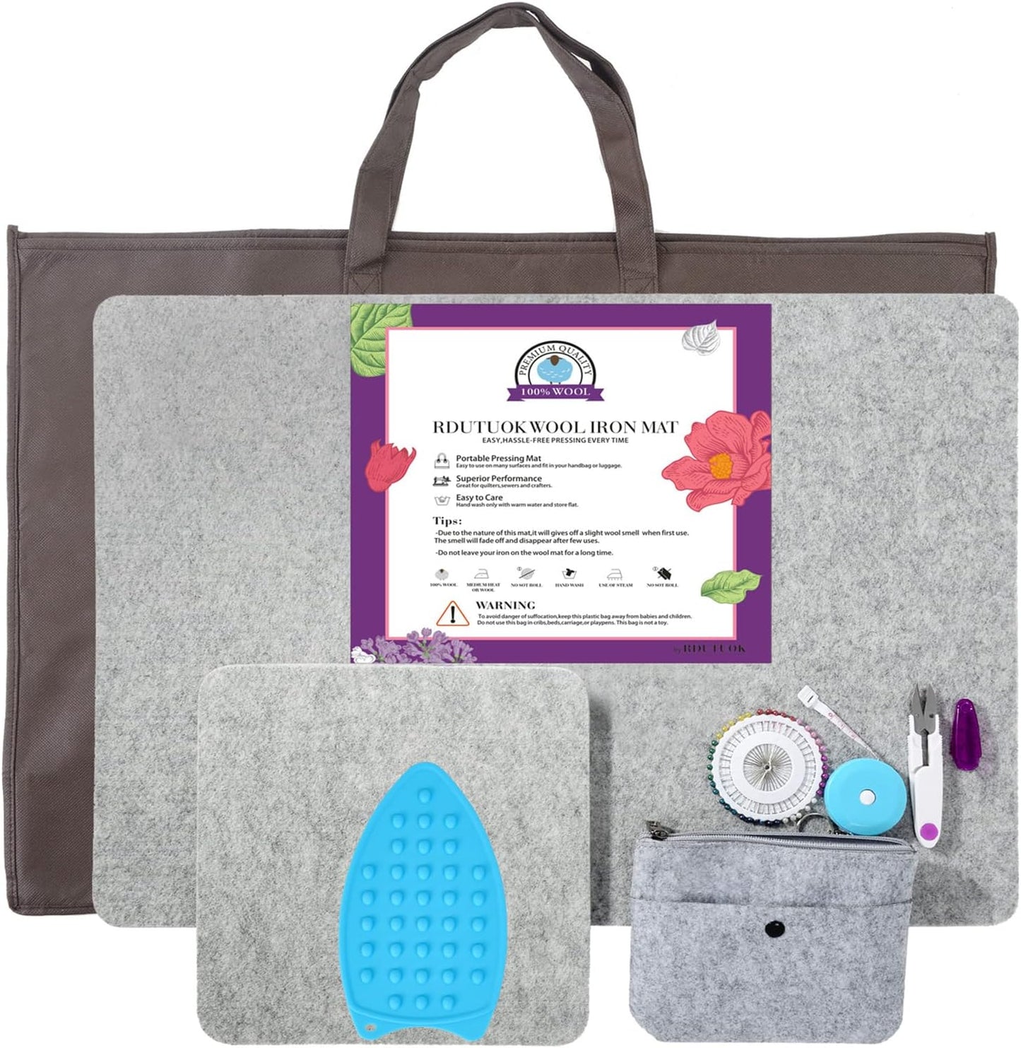 Wool Pressing Mat for Quilting and Sewing - Premium Quality