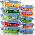 Glass Food Storage Containers 10 Pack Meal Prep Set - Airtight