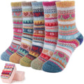 ICEIVY 5 Pair Fuzzy Cozy Socks for Women - Warm Soft Winter Comfort