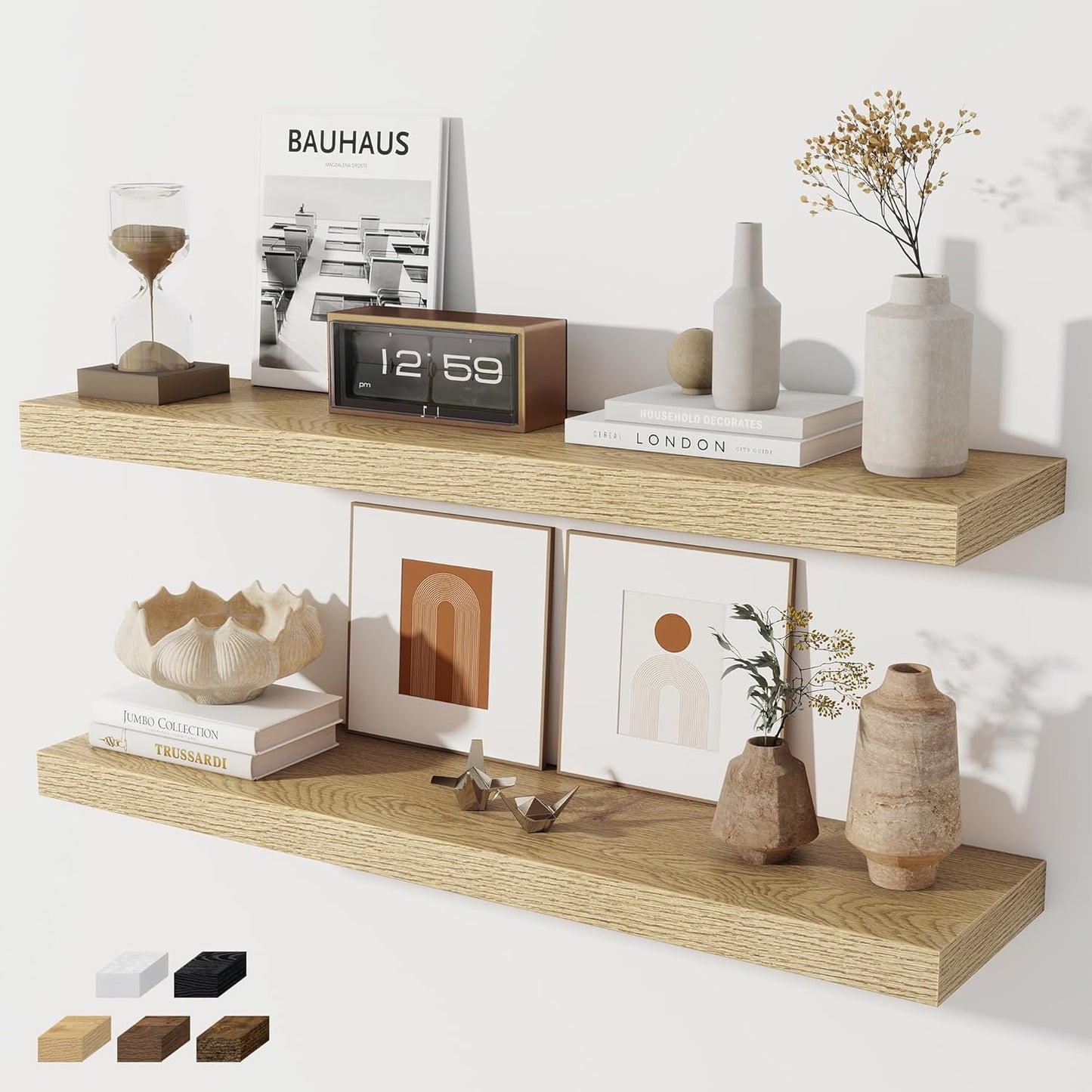 36 Inch Floating Shelves Set of 2 for Home Decor and Storage