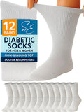 Special Essentials Diabetic Socks for Men & Women - 12 Pairs Crew