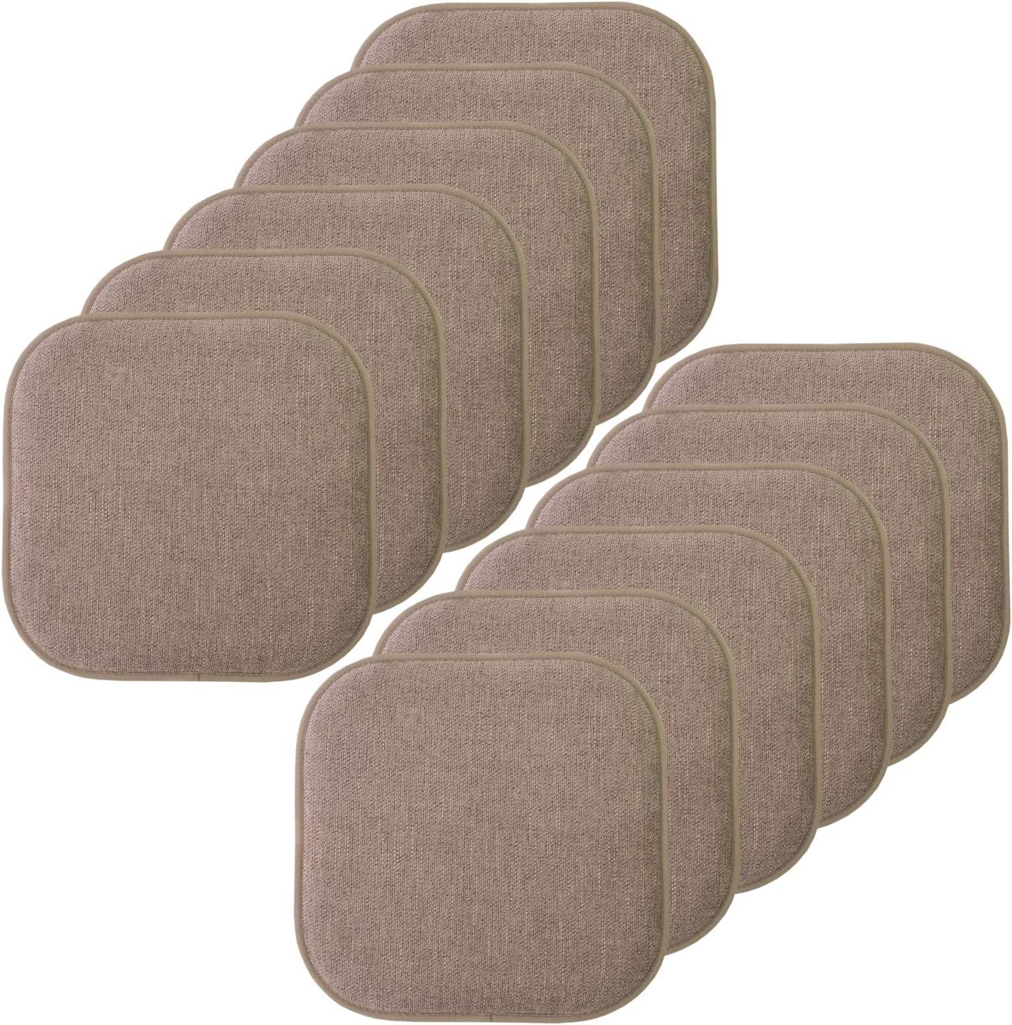Sweet Home Collection Memory Foam Chair Cushion Pads 16in x 16