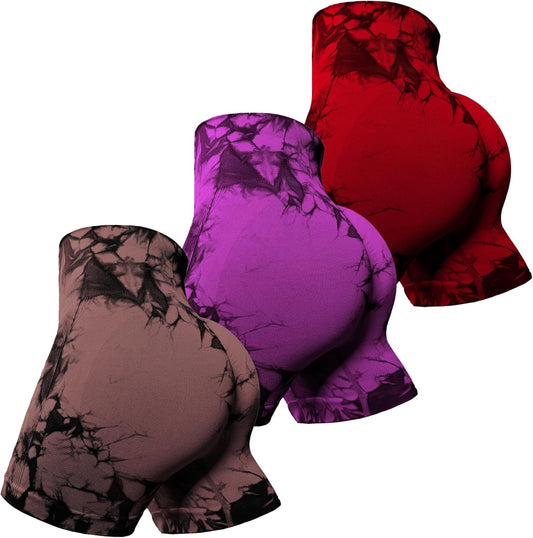 OVESPORT Workout Shorts for Women - High Waisted Booty Lift