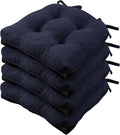 Chair Cushions for Dining Chairs Set of 4 - Non-Slip Tufted Pads