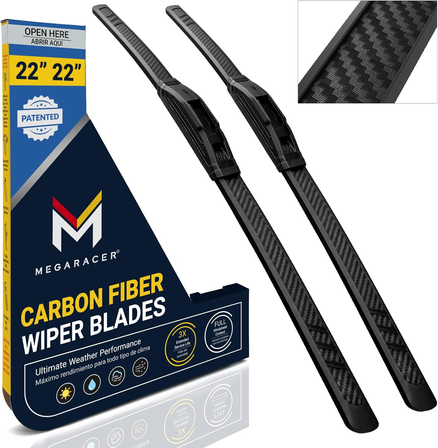 Patented OEM Carbon Fiber Windshield Wipers for Ford RAM Chevy