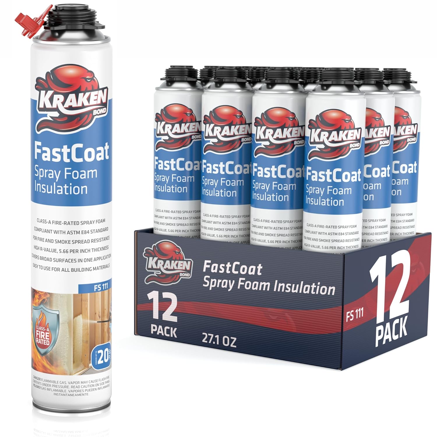 Kraken Bond Fastcoat Fire Rated Spray Foam Insulation Kit