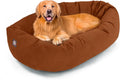 Suede Shredded Memory Foam Donut Dog Bed 40 x 29 x 9 - Orthopedic