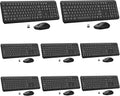Wireless Keyboard and Mouse Combo - Full Size Silent Ergonomic Set
