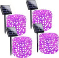 Purple Halloween Solar String Lights Outdoor - 4-Pack Solar Twinkle