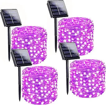 Purple Halloween Solar String Lights Outdoor for Festive Decor