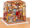 ROBOTIME Miniature House Kit Sam's Study - Detailed DIY Library