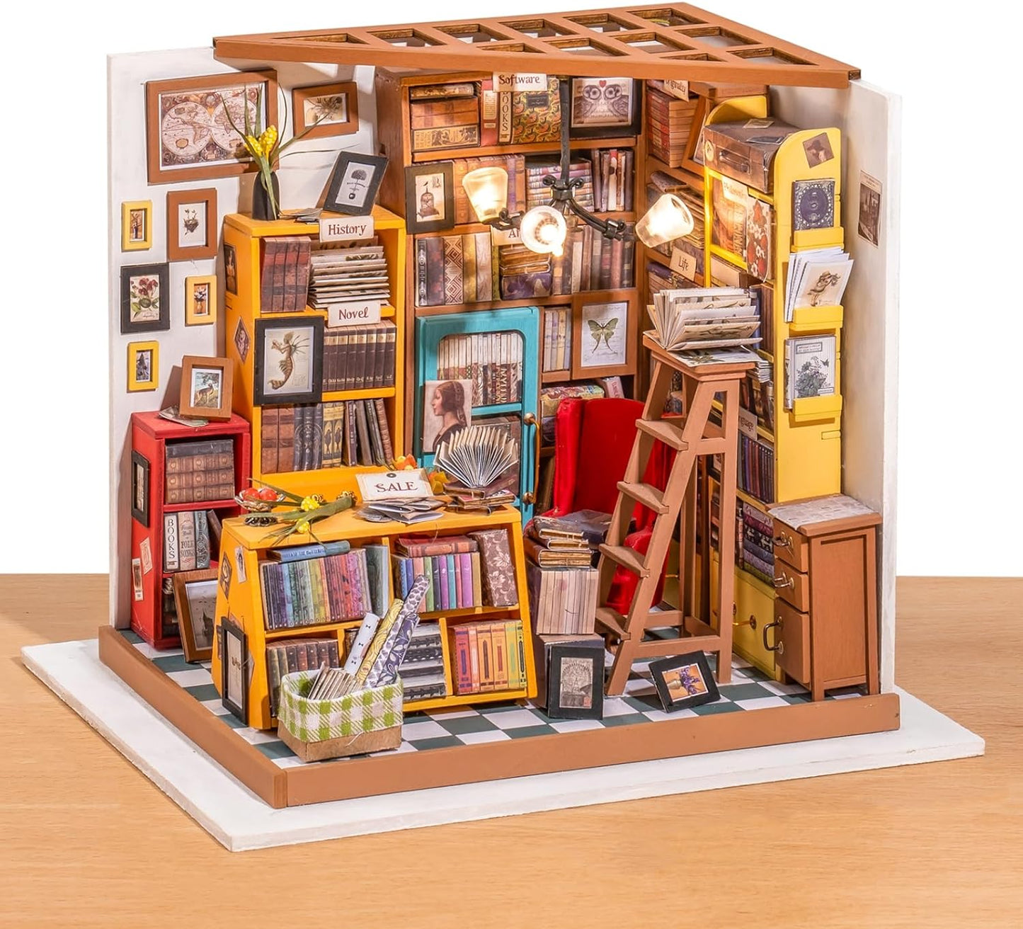 ROBOTIME DIY Miniature House Kit for Adults - Sam's Study