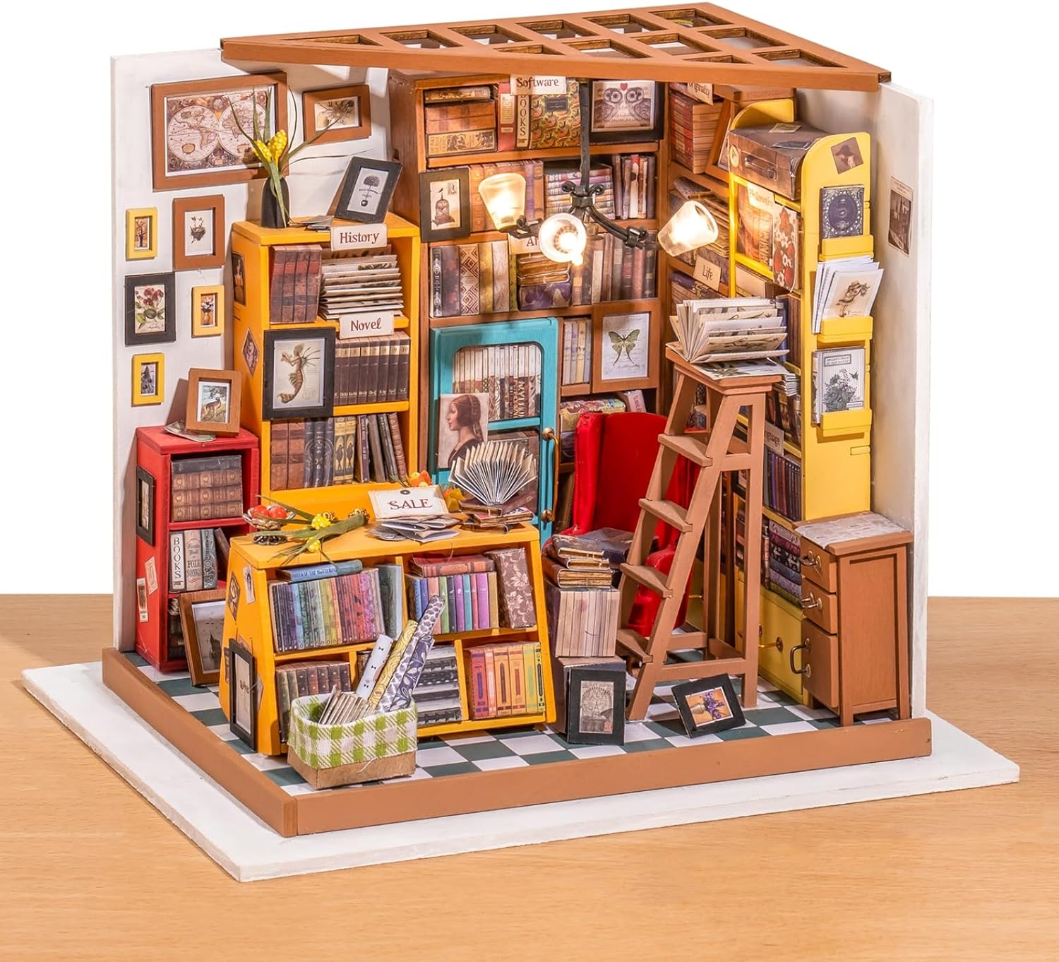 ROBOTIME DIY Miniature House Kit for Adults - Sam's Study