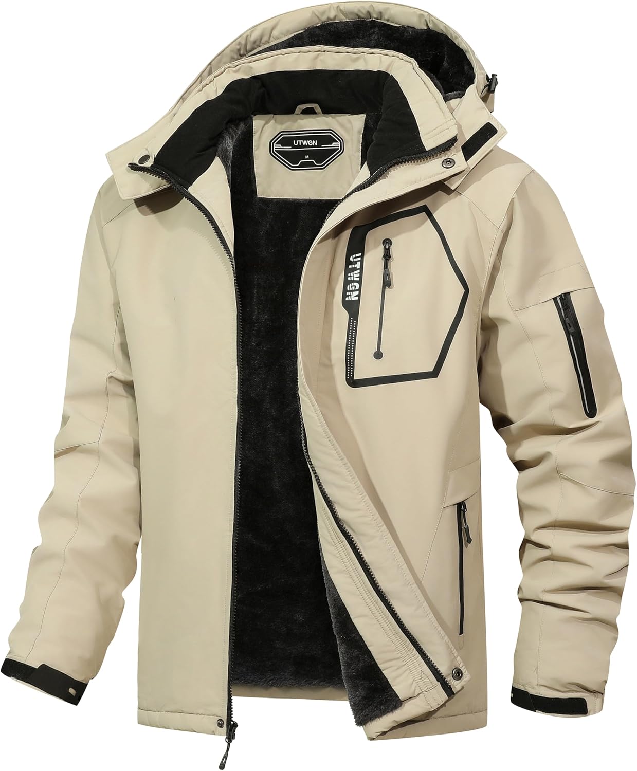 Men's Ski Jacket Winter Warm Waterproof Windbreaker for Snow