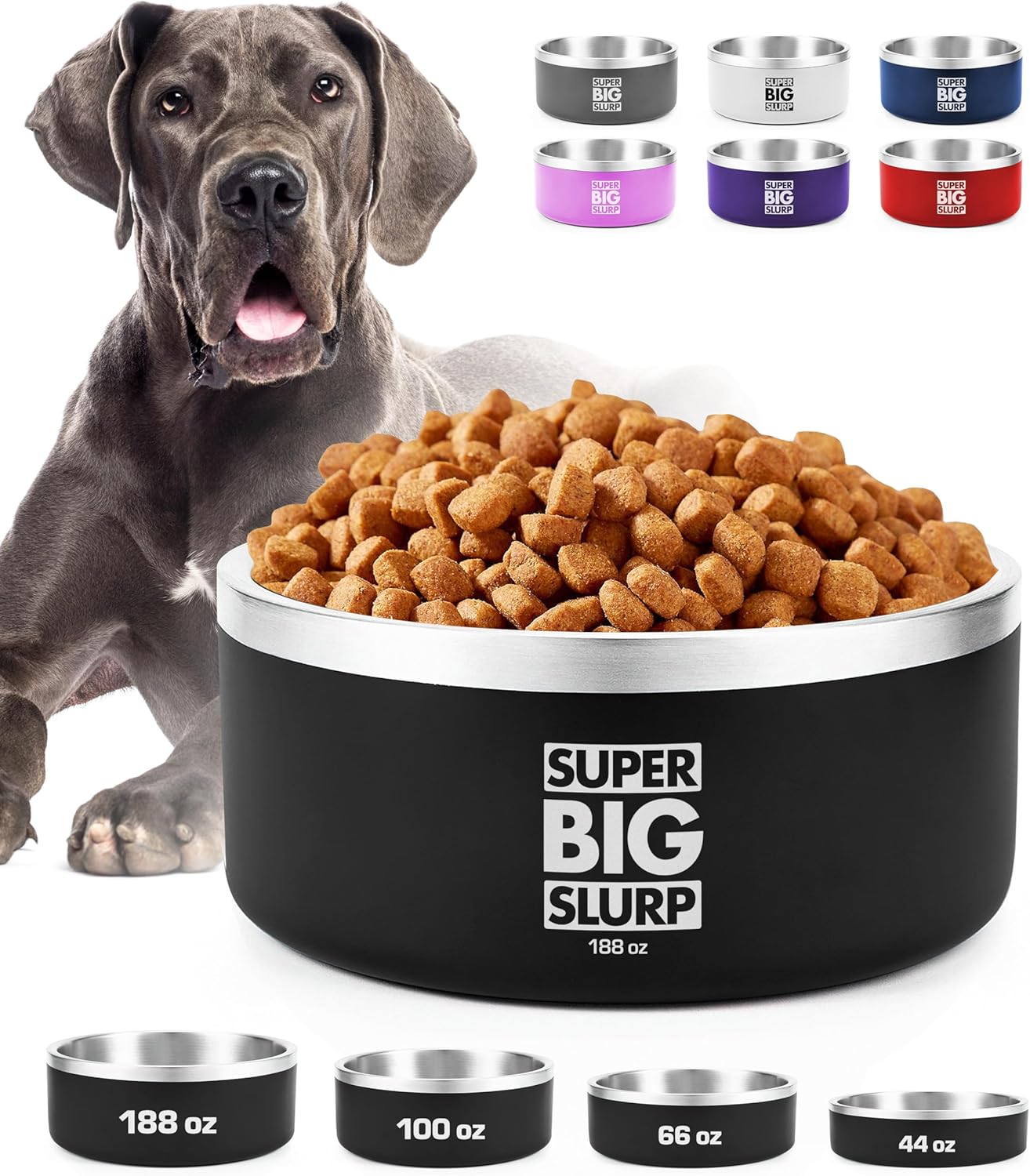 Tuff Pupper Heavy Duty Insulated Dog Bowl for Large Dogs