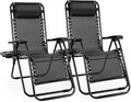 Sweetcrispy Zero Gravity Chairs Set of 2 - Portable Reclining Outdoor