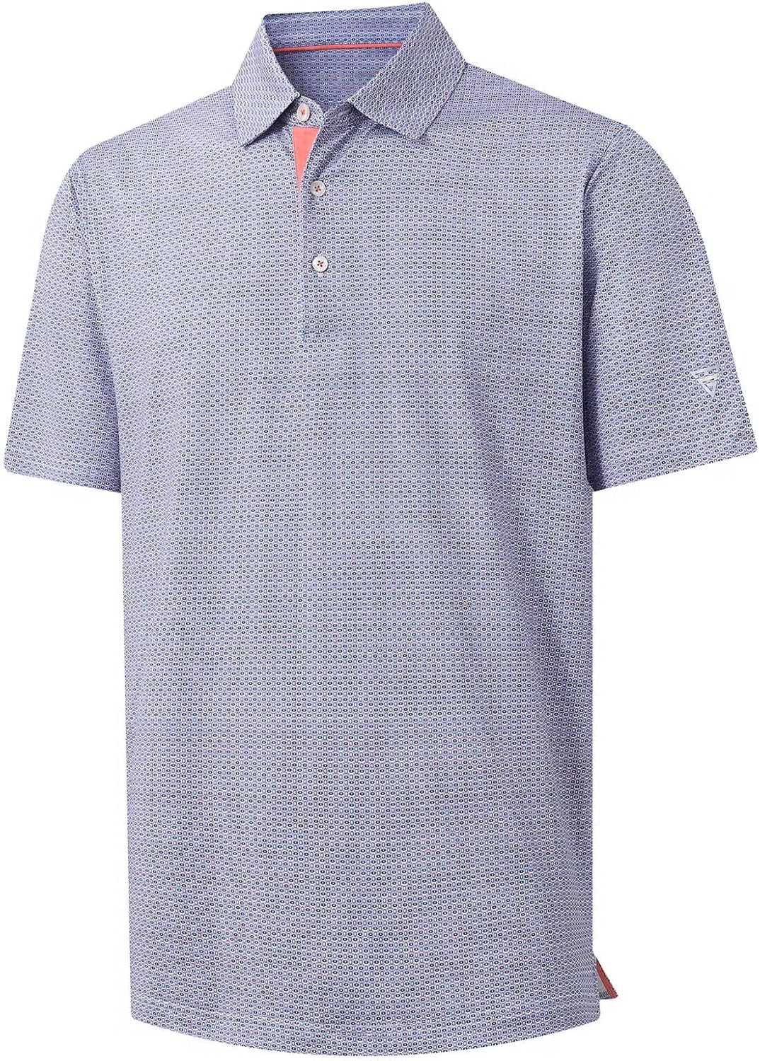 M MAELREG Mens Golf Shirt Short Sleeve Performance Polo Shirt