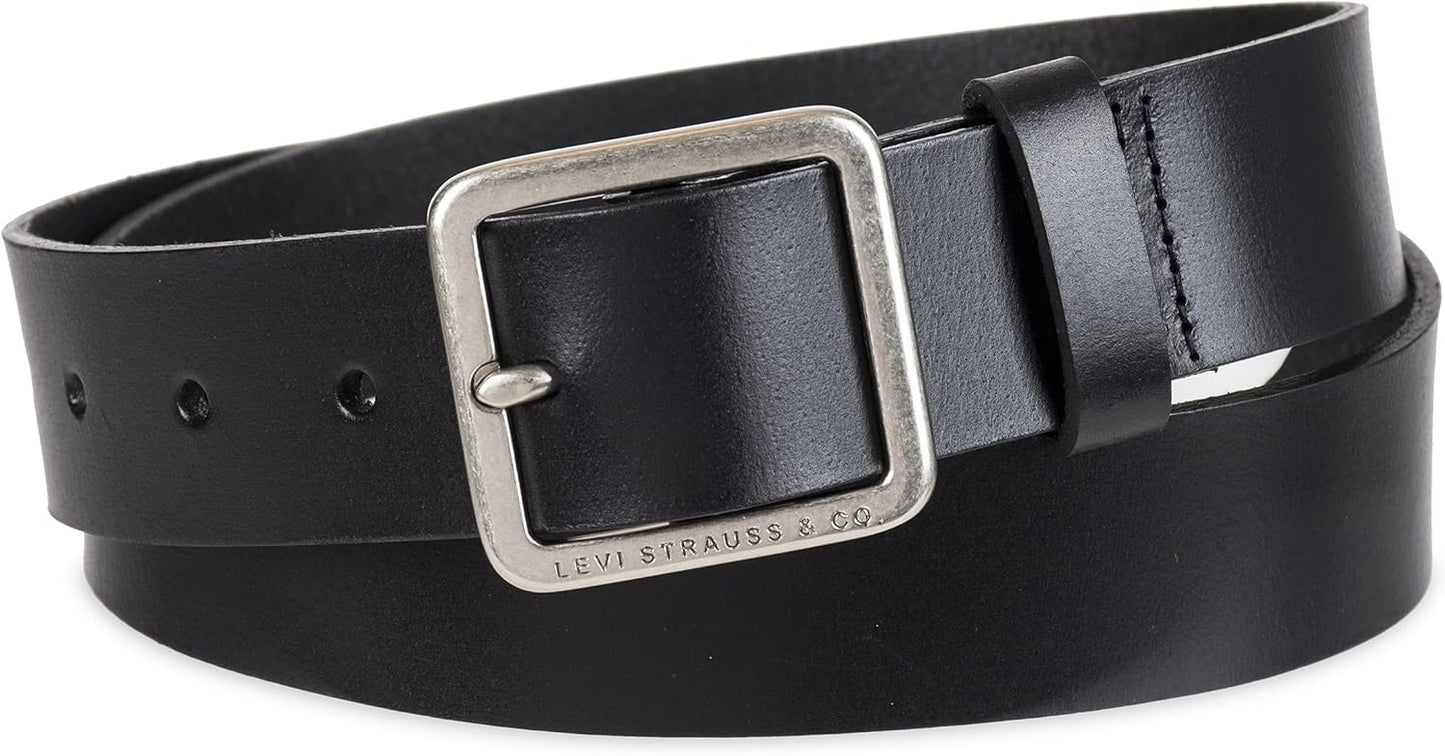 Levi's Women's Casual Leather Square Buckle Stylish Belt