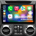 Car Stereo Radio for Jeep Wrangler JK and Dodge Ram 1500 - Android 12