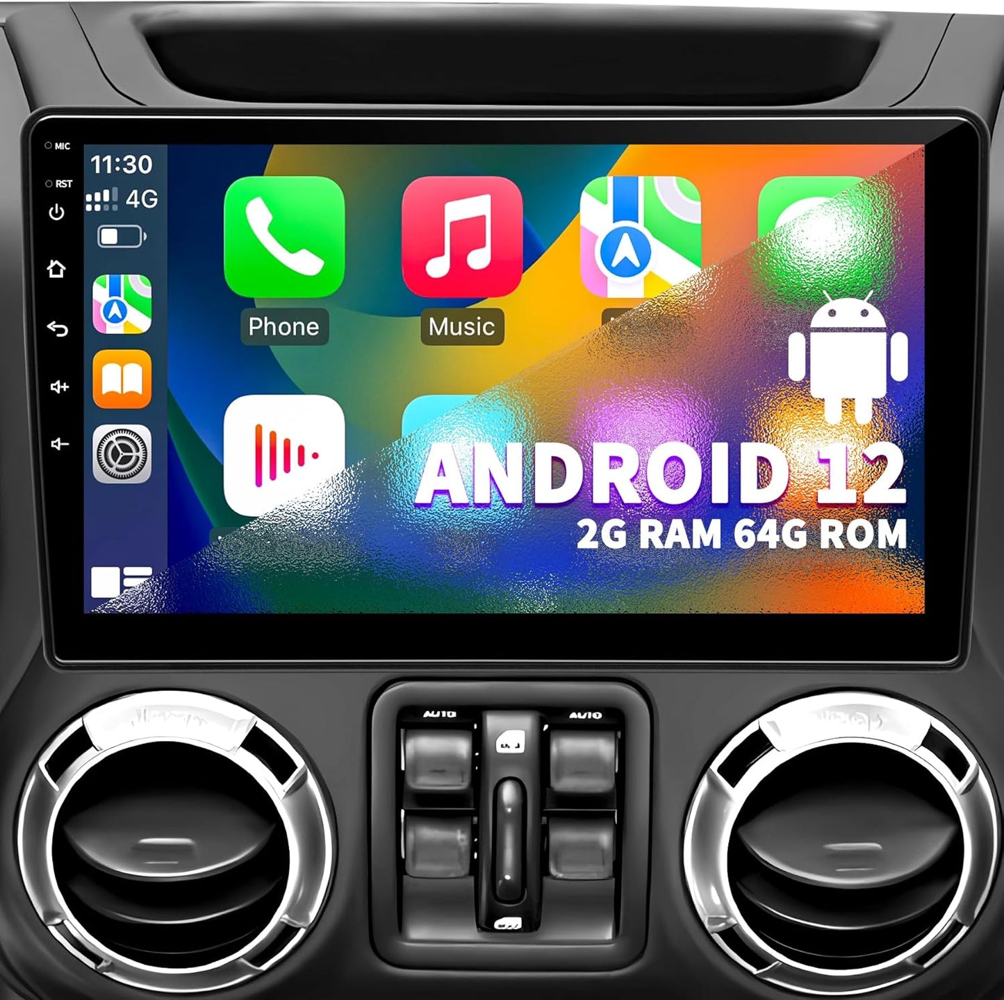 Car Stereo Radio for Jeep Wrangler JK with 10 inch Touchscreen