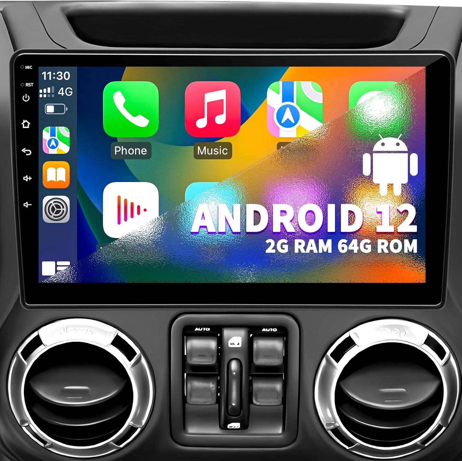 Car Stereo Radio for Jeep Wrangler JK with 10 inch Touchscreen