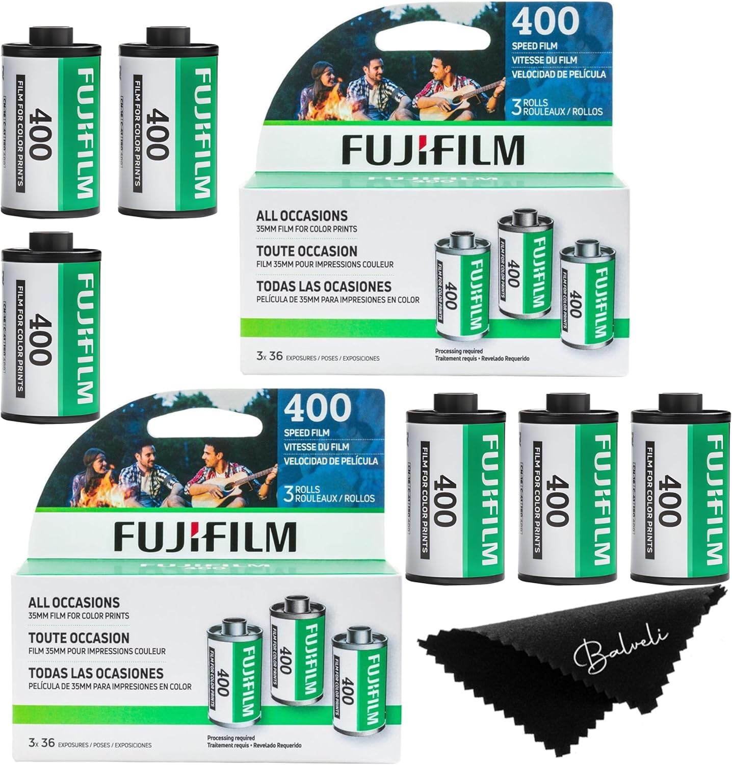 Fujifilm 400 Film Bundle - 6 Rolls for 35mm Cameras