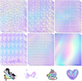 Holographic Printable Vinyl Sticker Paper 120 Sheets - Rainbow Effect