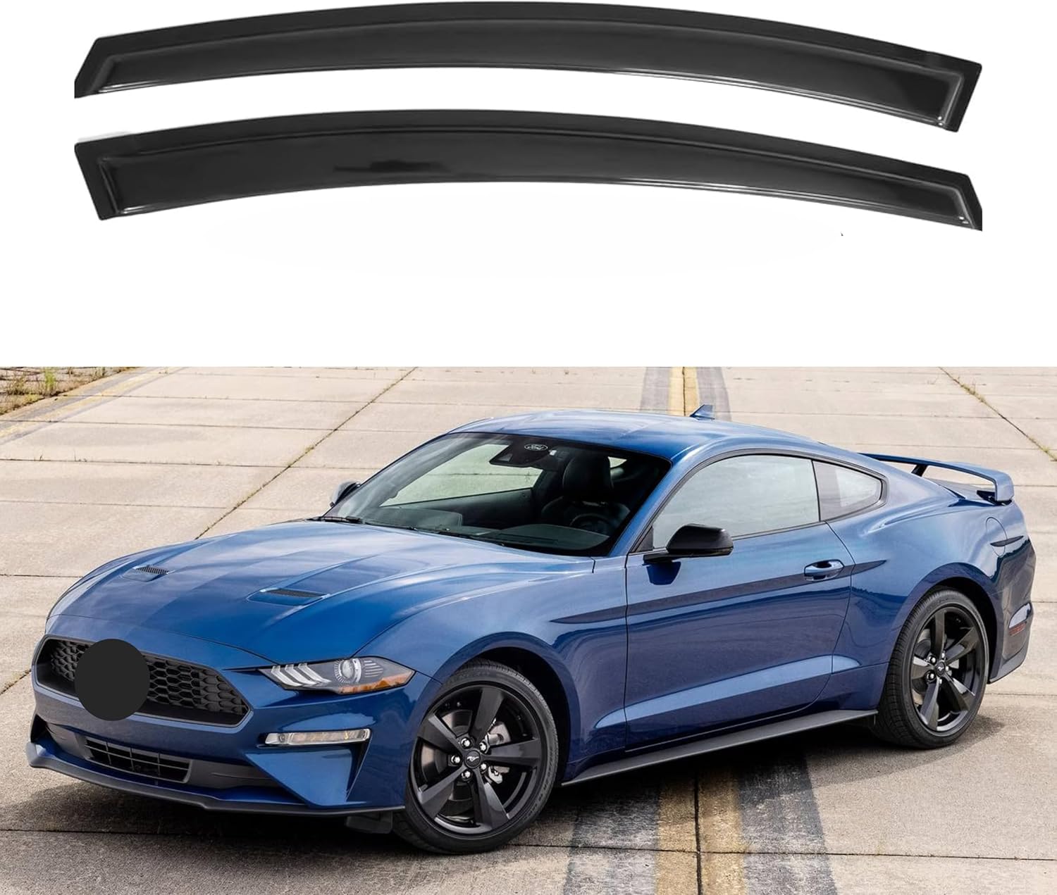 IG Window Visor for Ford Mustang Coupe 2015-2023 - Durable Rain Guard
