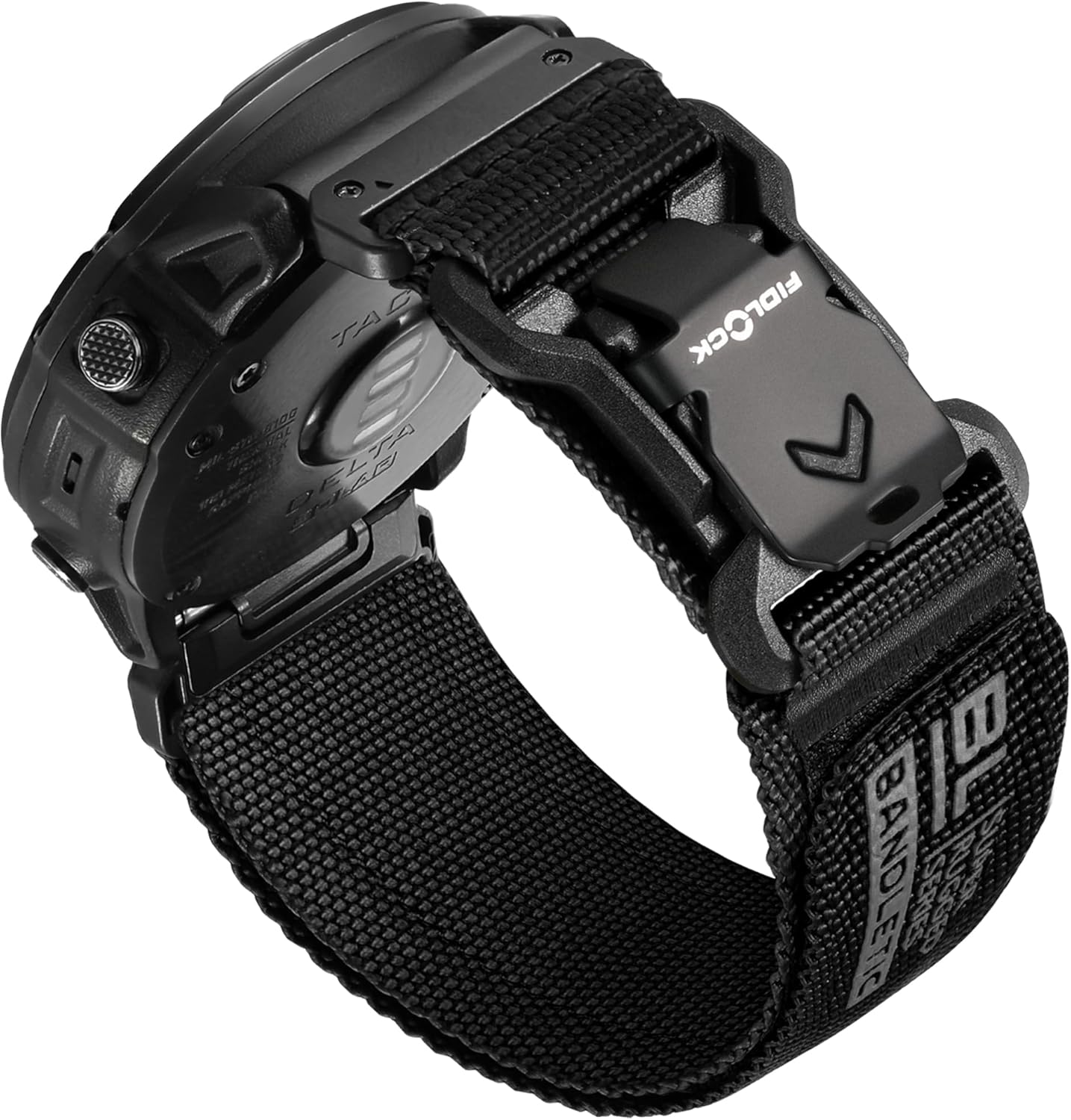 Magnetic V-Buckle Nylon Band for Garmin Fenix 5X/6X/7X