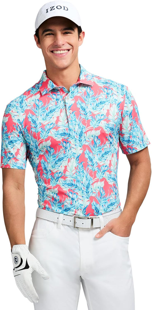 IZOD Mens Swingflex Elite Short Sleeve Golf Polo for Comfort