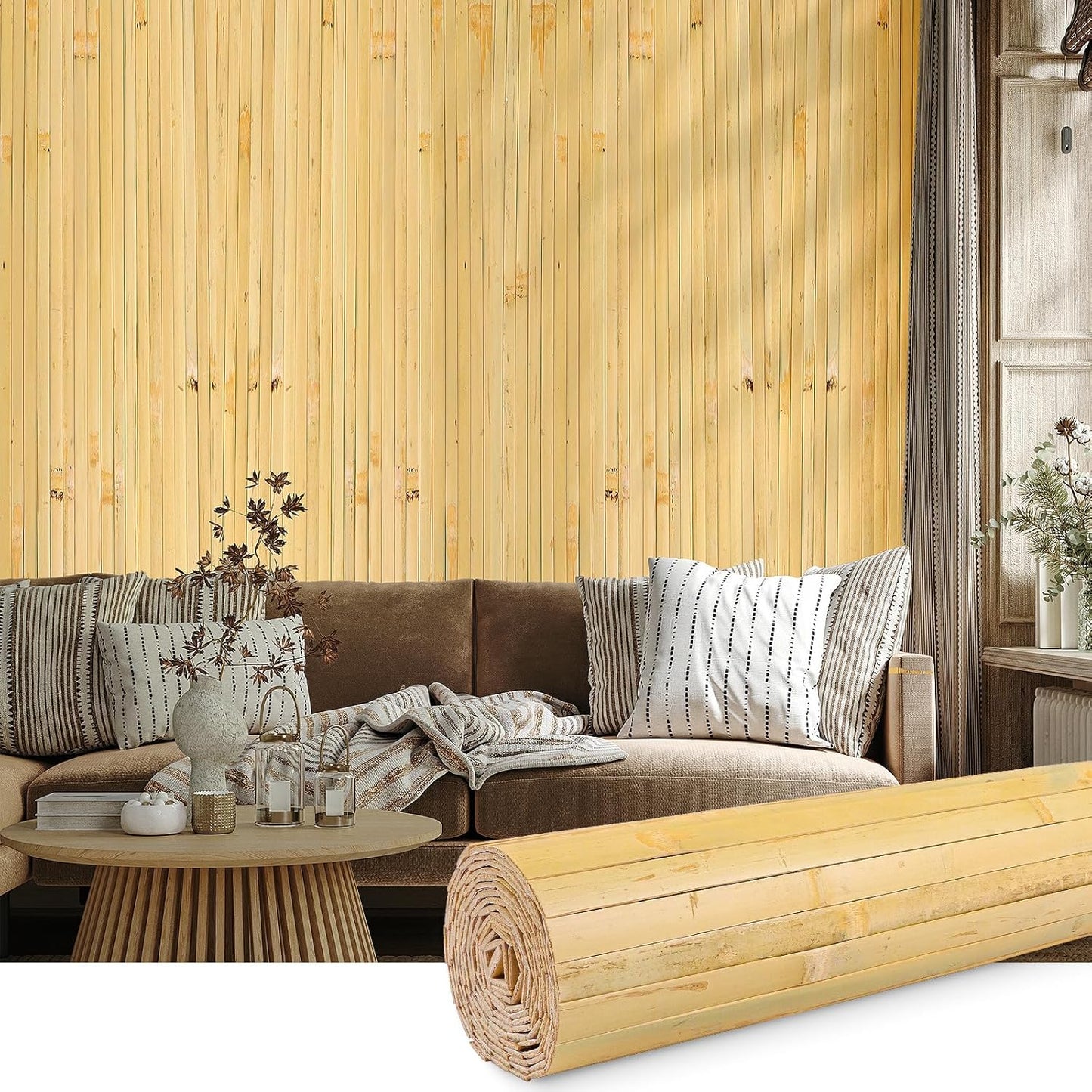 Bamboo Wall Panel for Interior Decoration by FONUNO - Natural Style
