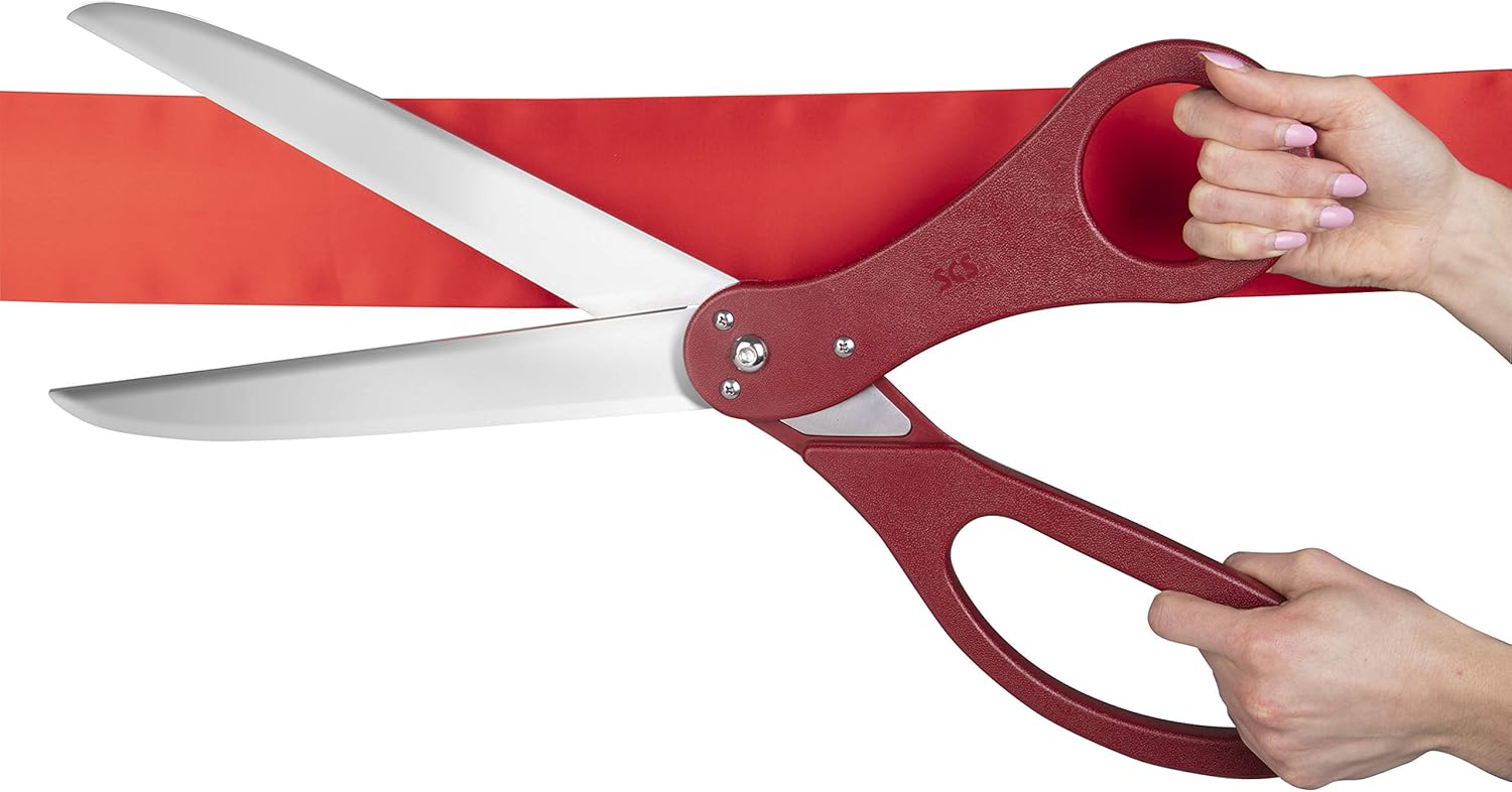 Giant Ribbon Cutting Scissor Set for Grand Openings & Events